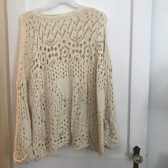 Free People W L Crochet Sweater - Picture 3 of 4